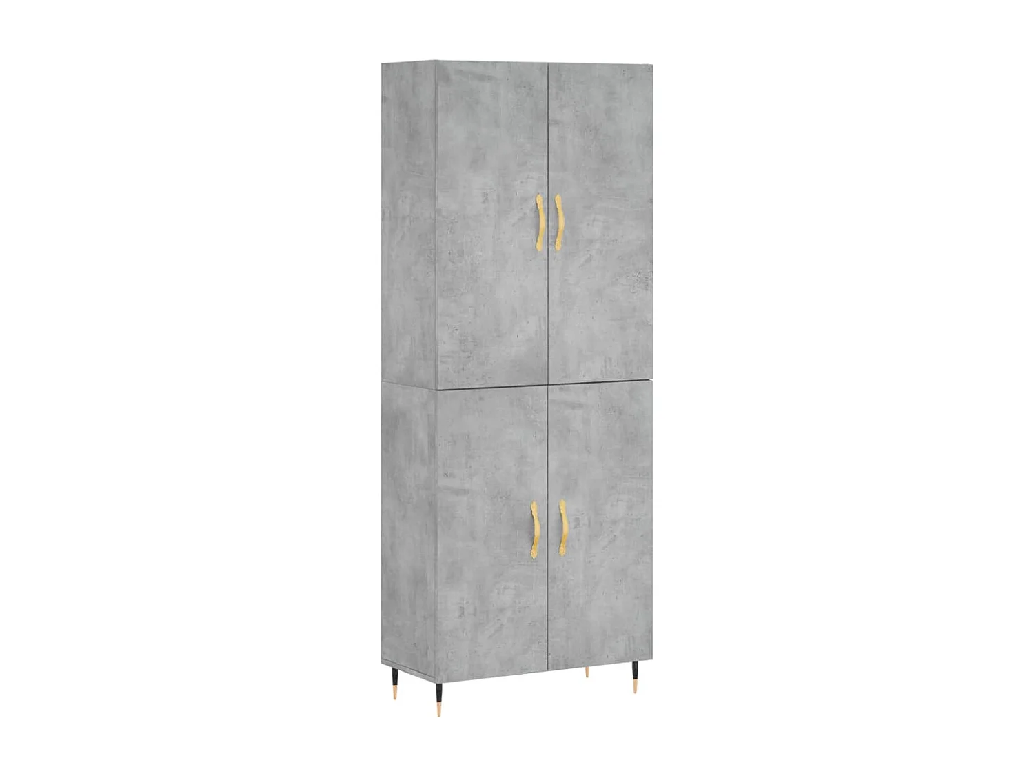 Buffet haut Gris béton 69,5x34x180 cm Bois d'ingénierie