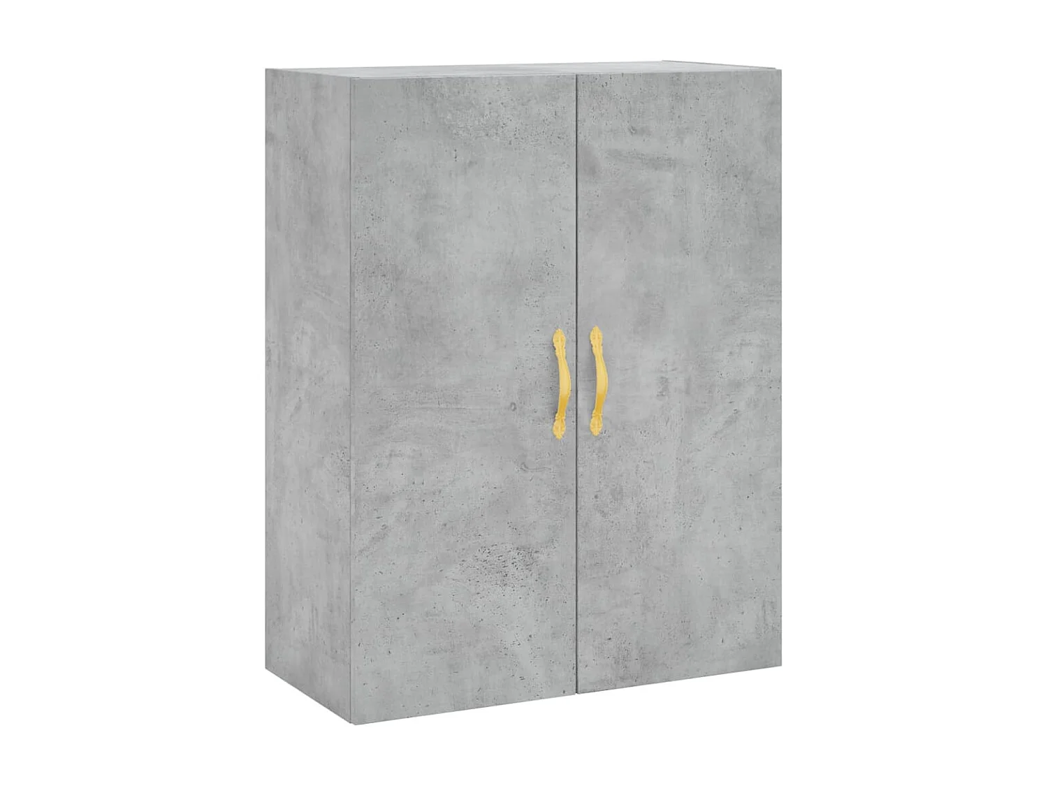 Hoge kast 69,5x34x180 cm bewerkt hout betongrijs