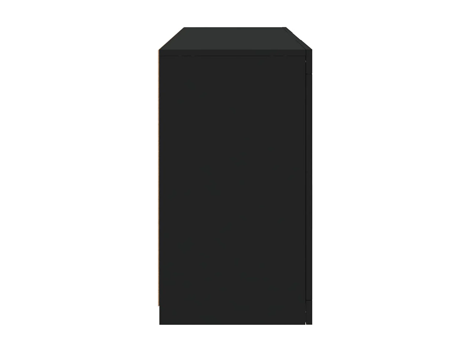 Buffet avec lumières LED noir 123x37x67 cm