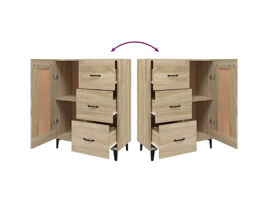 Buffet Chêne sonoma 69,5x34x90 cm Bois d'ingénierie