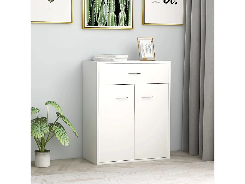 Aparador 60x30x75 cm contraplacado branco