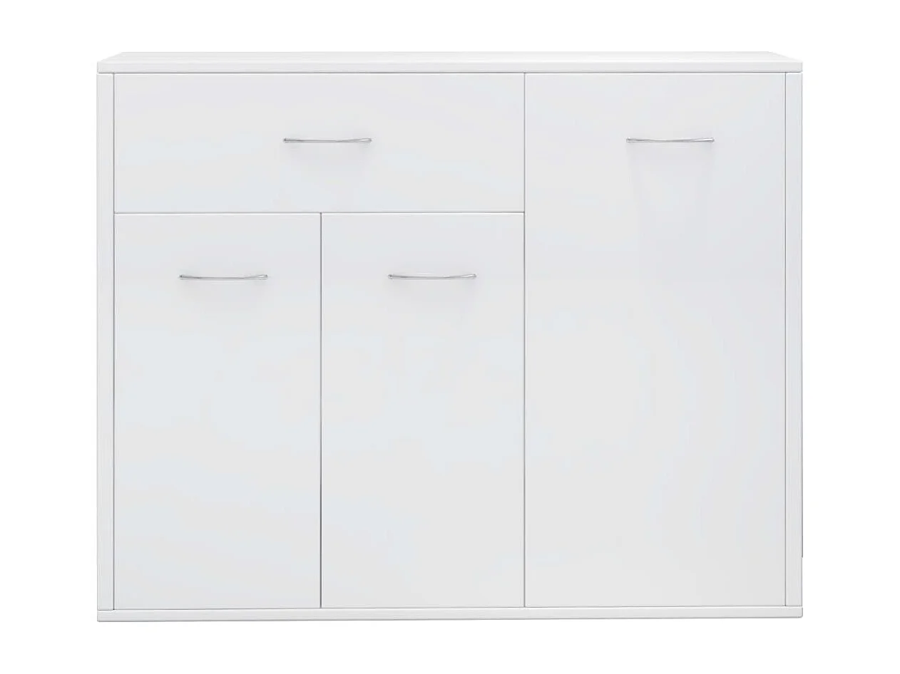 Aparador 88x30x70 cm contraplacado branco brilhante