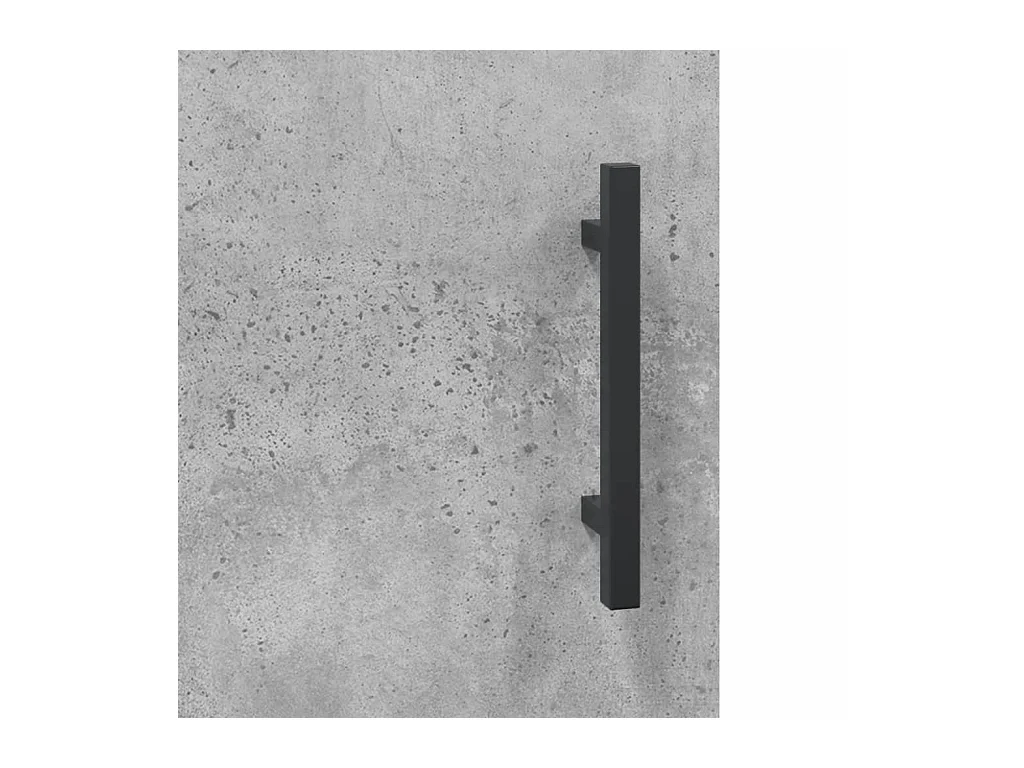 Aparador de madera contrachapada gris hormigón 34,5x34x180 cm