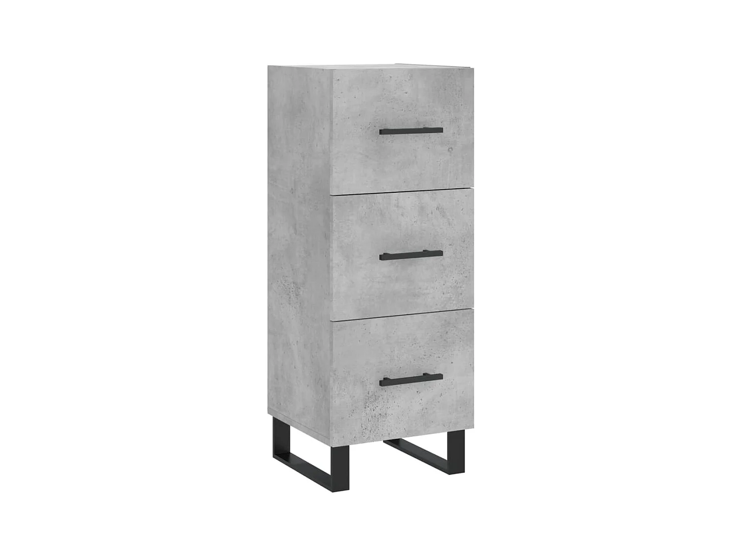 Aparador de madera contrachapada gris hormigón 34,5x34x180 cm