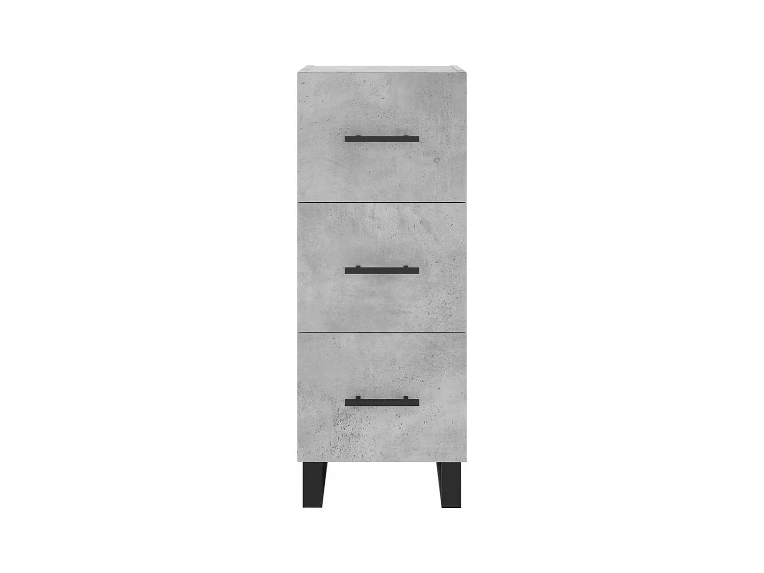 Aparador de madera contrachapada gris hormigón 34,5x34x180 cm