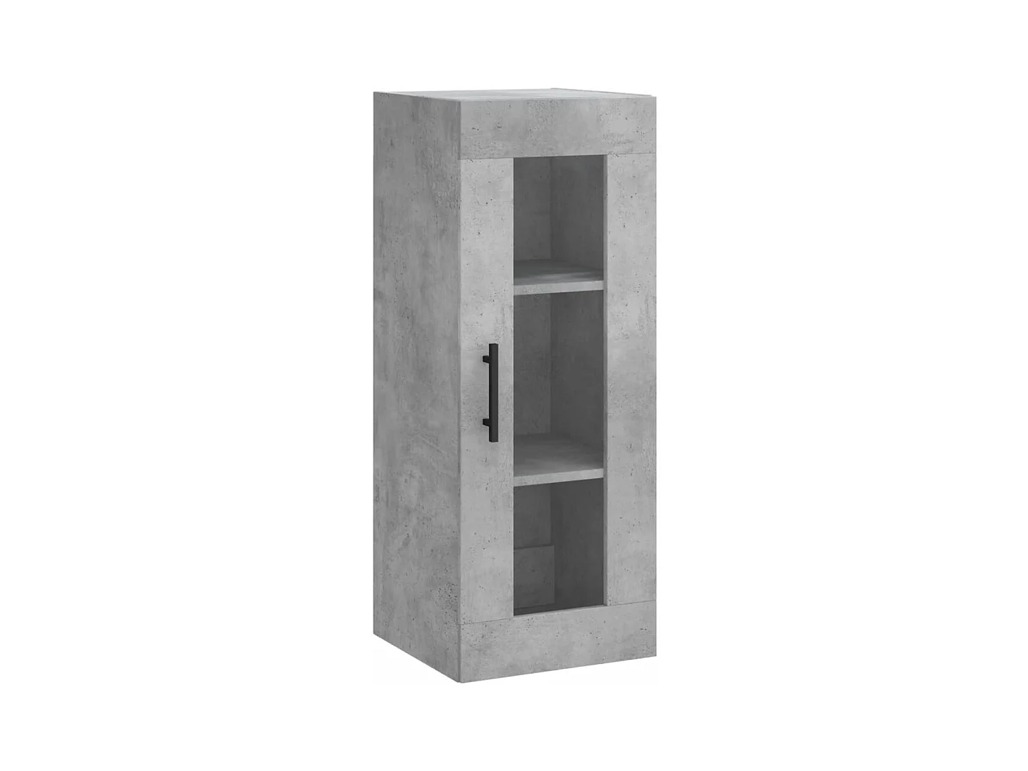 Aparador de madera contrachapada gris hormigón 34,5x34x180 cm