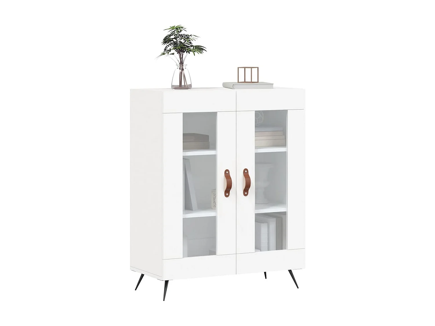 Aparador de madera de ingeniería blanco 69,5x34x90 cm