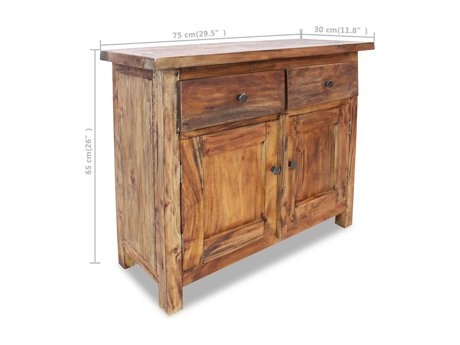 Buffet Bois de récupération massif 75 x 30 x 65 cm
