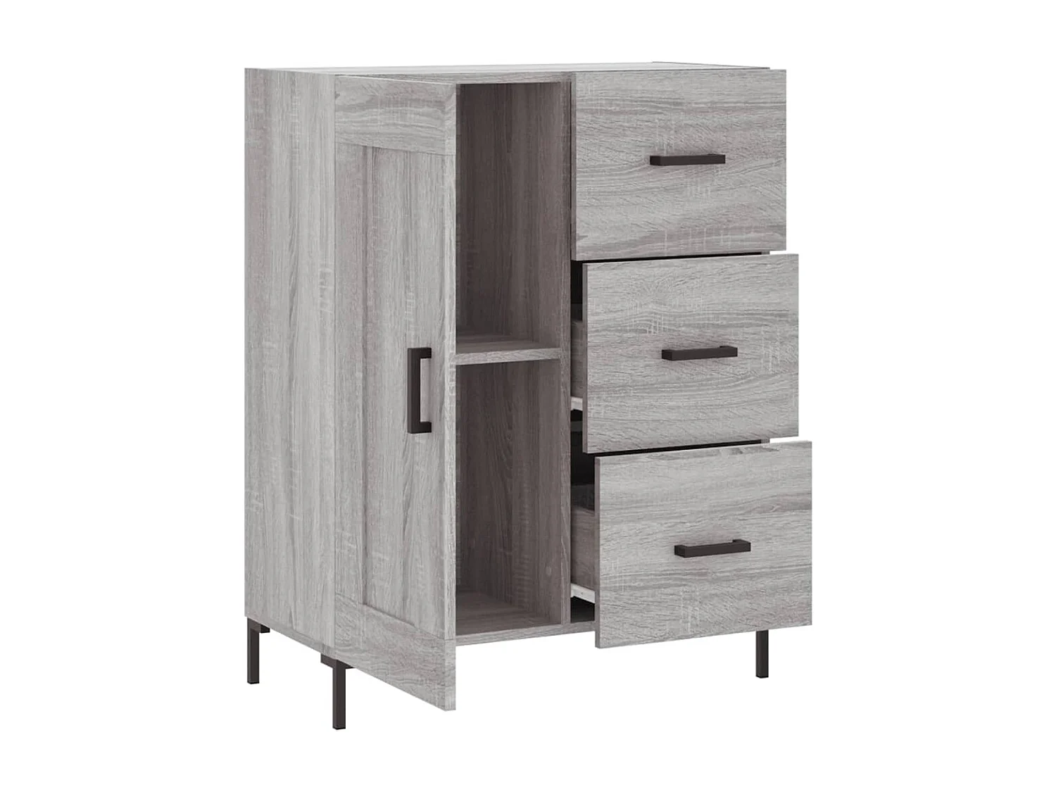 Buffet sonoma gris 69,5x34x90 cm bois d'ingénierie
