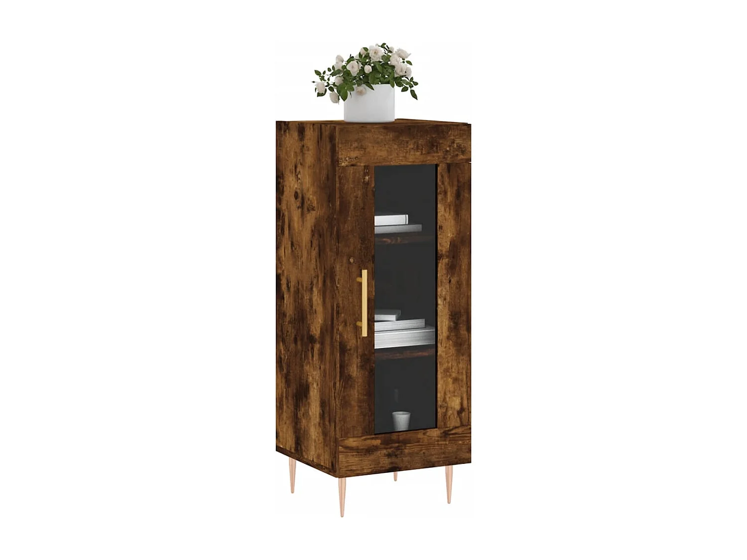 Buffet Chêne fumé 34,5x34x90 cm Bois d'ingénierie