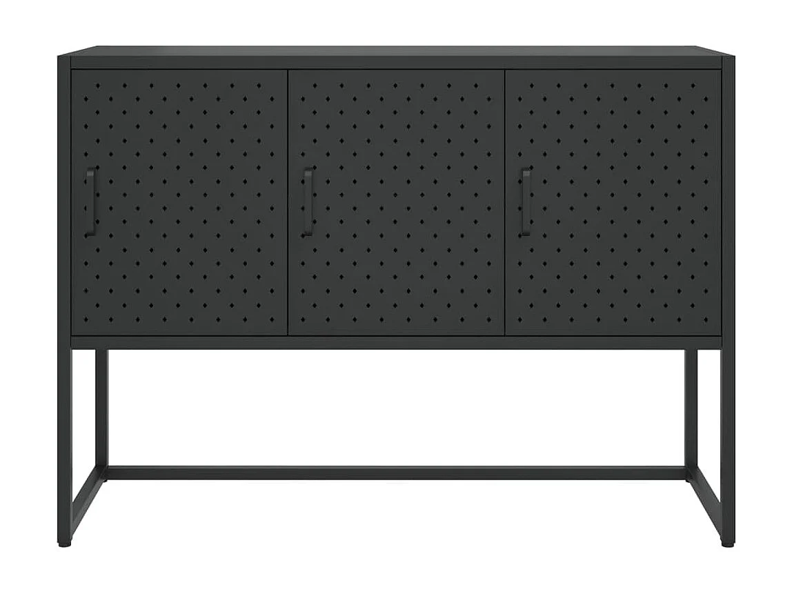 Buffet Noir 105x35x75 cm Acier
