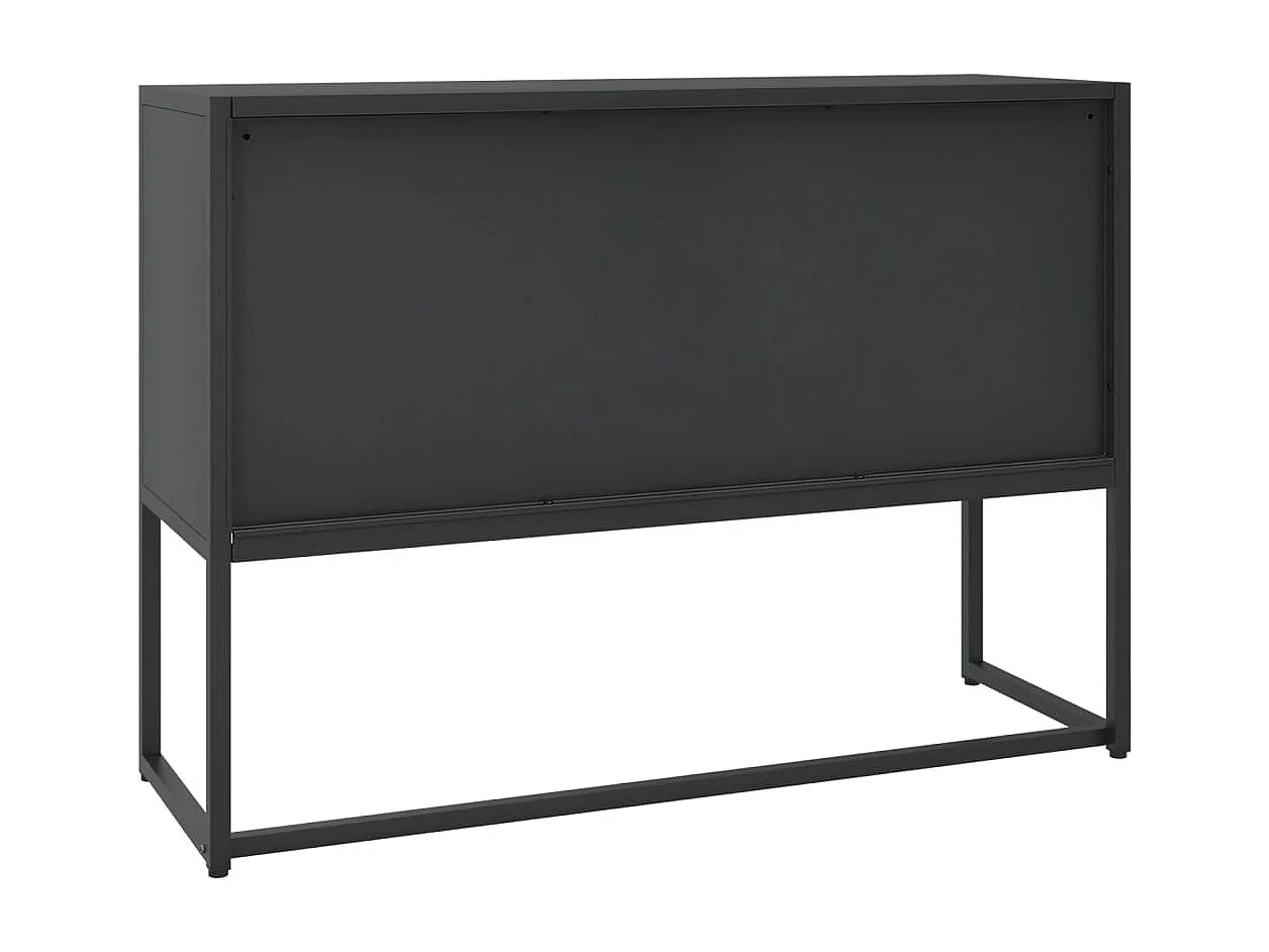 Buffet Noir 105x35x75 cm Acier