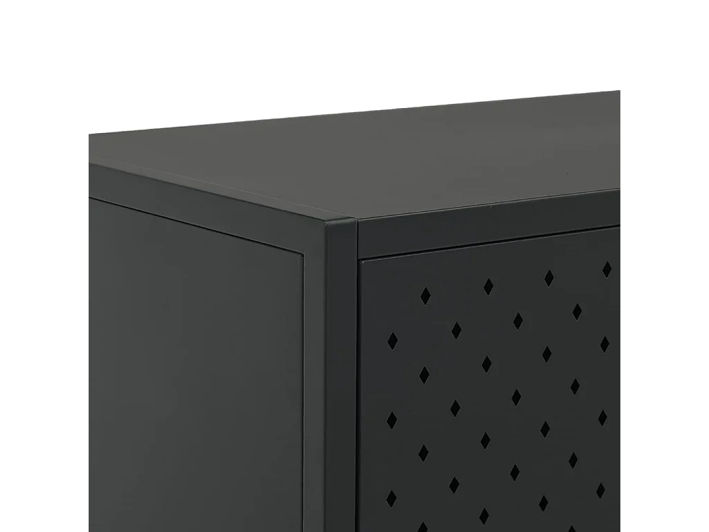 Buffet Noir 105x35x75 cm Acier
