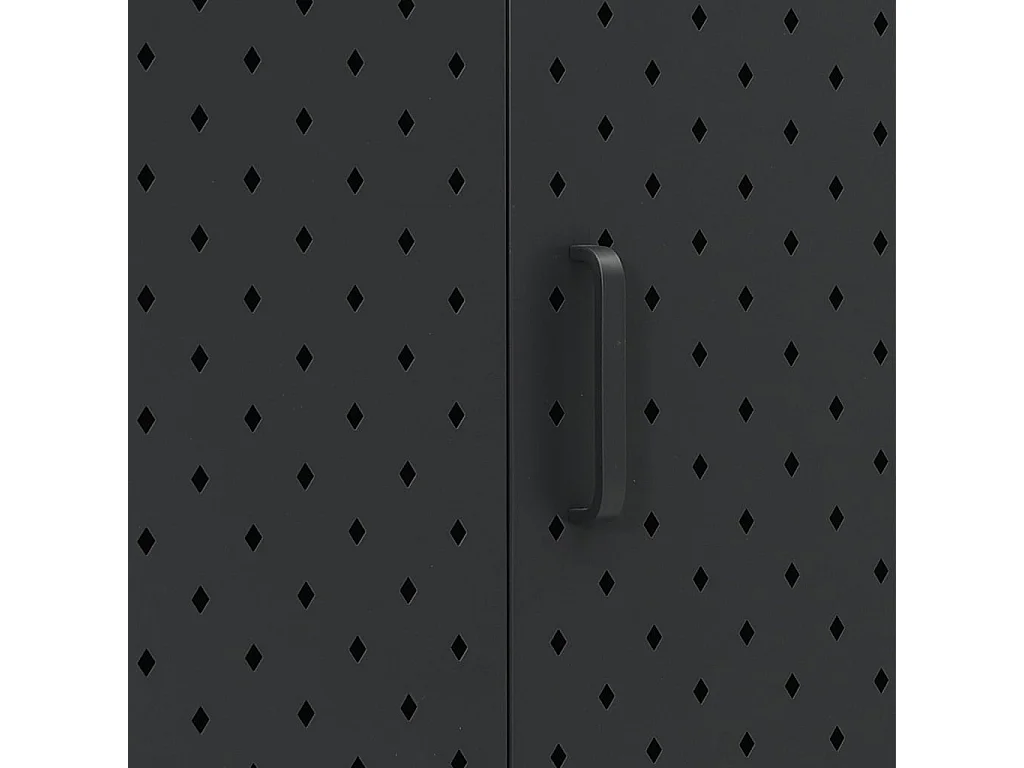 Buffet Noir 105x35x75 cm Acier