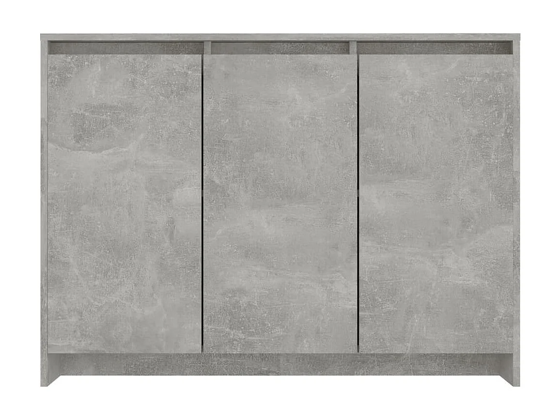 Aparador de madera contrachapada gris hormigón 102x33x75 cm