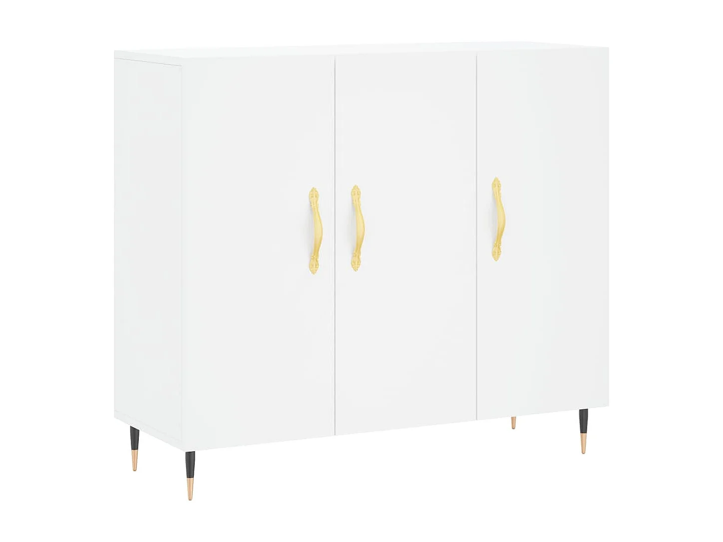 Buffet blanc 90x34x80 cm bois d'ingénierie