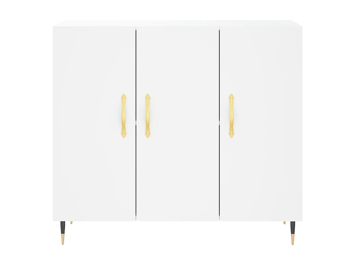 Buffet blanc 90x34x80 cm bois d'ingénierie