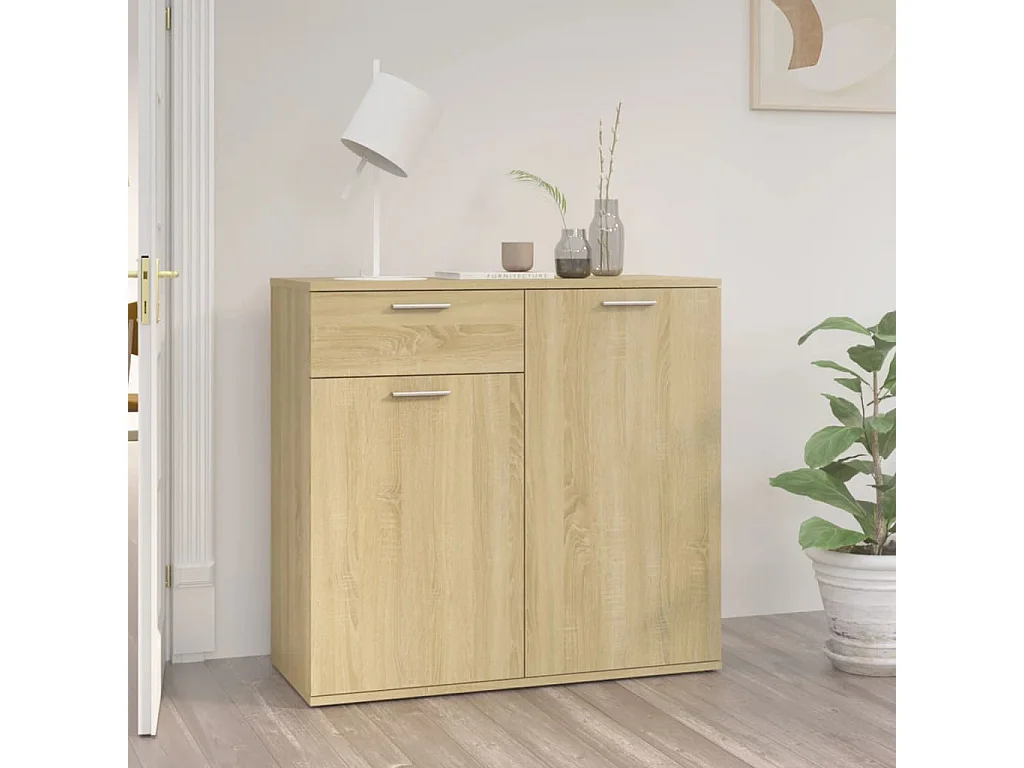 Buffet Chêne sonoma 80x36x75 cm Aggloméré