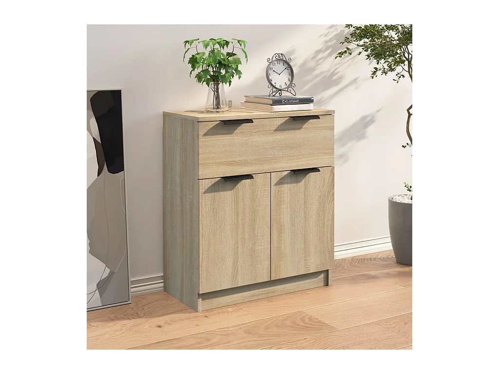 Dressoir 60x30x70 cm bewerkt hout sonoma eikenkleurig