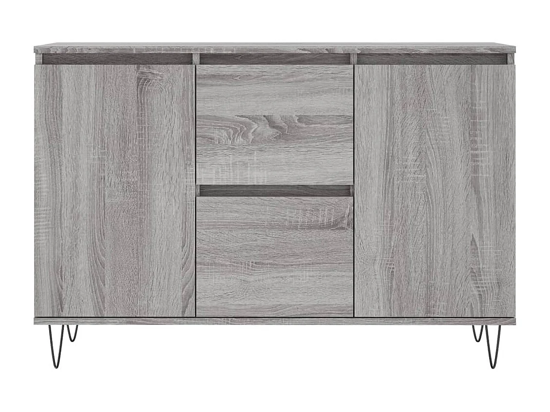 Buffet sonoma gris 104x35x70 cm bois d'ingénierie