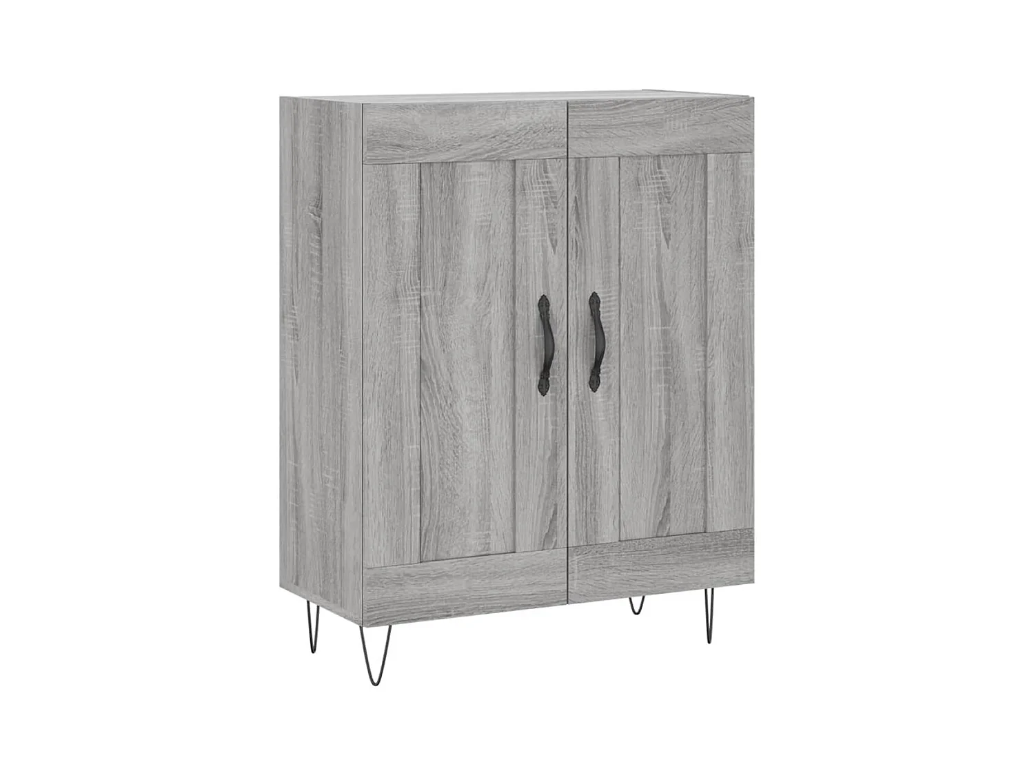 Hoge kast 69,5x34x180 cm bewerkt hout grijs sonoma eikenkleurig