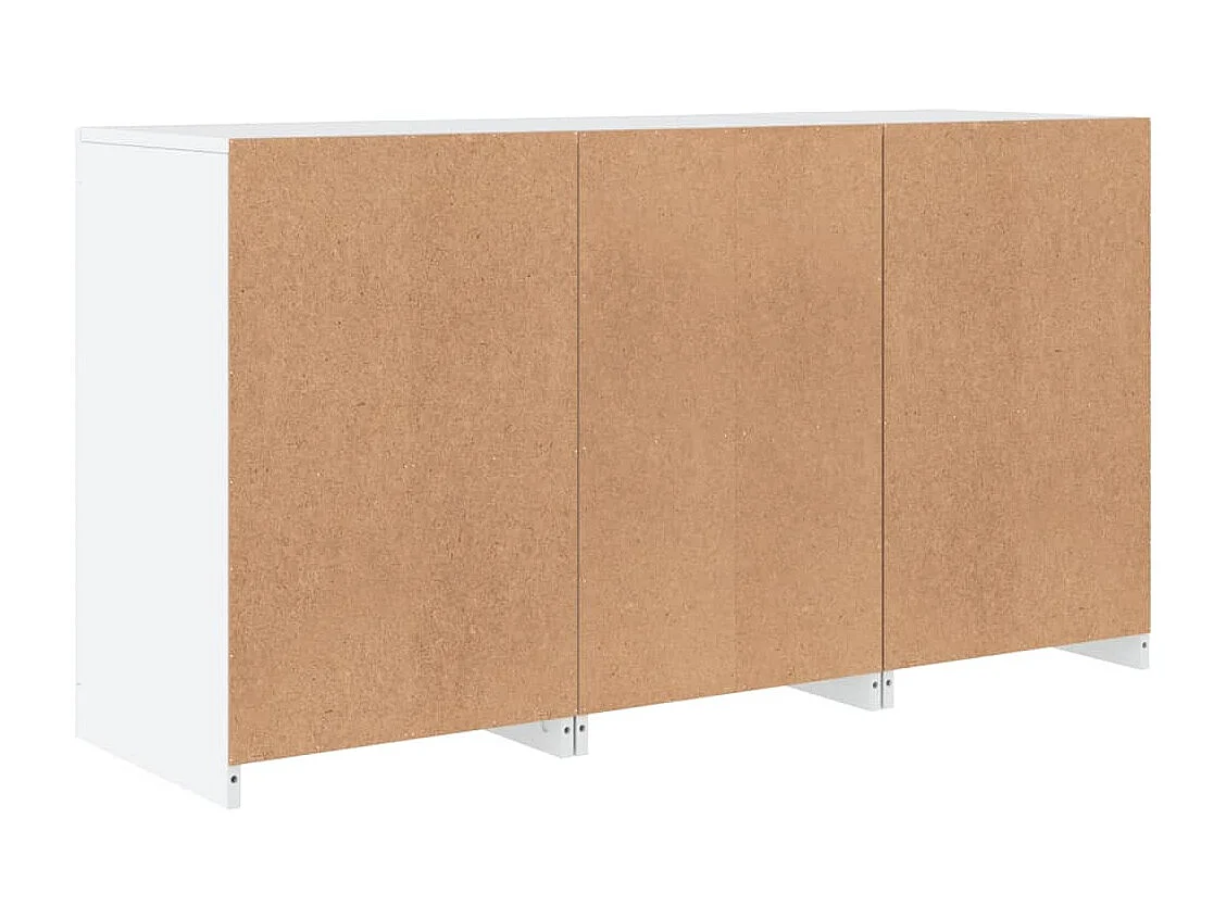 Buffet avec lumières LED blanc 123x37x67 cm