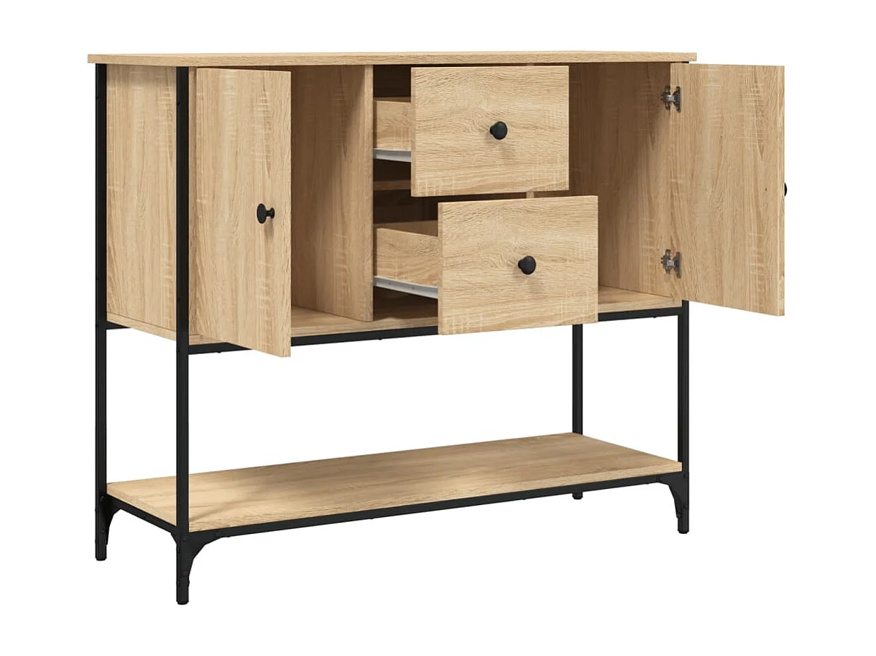 Aparador de madera de ingeniería roble Sonoma 100x36x85 cm