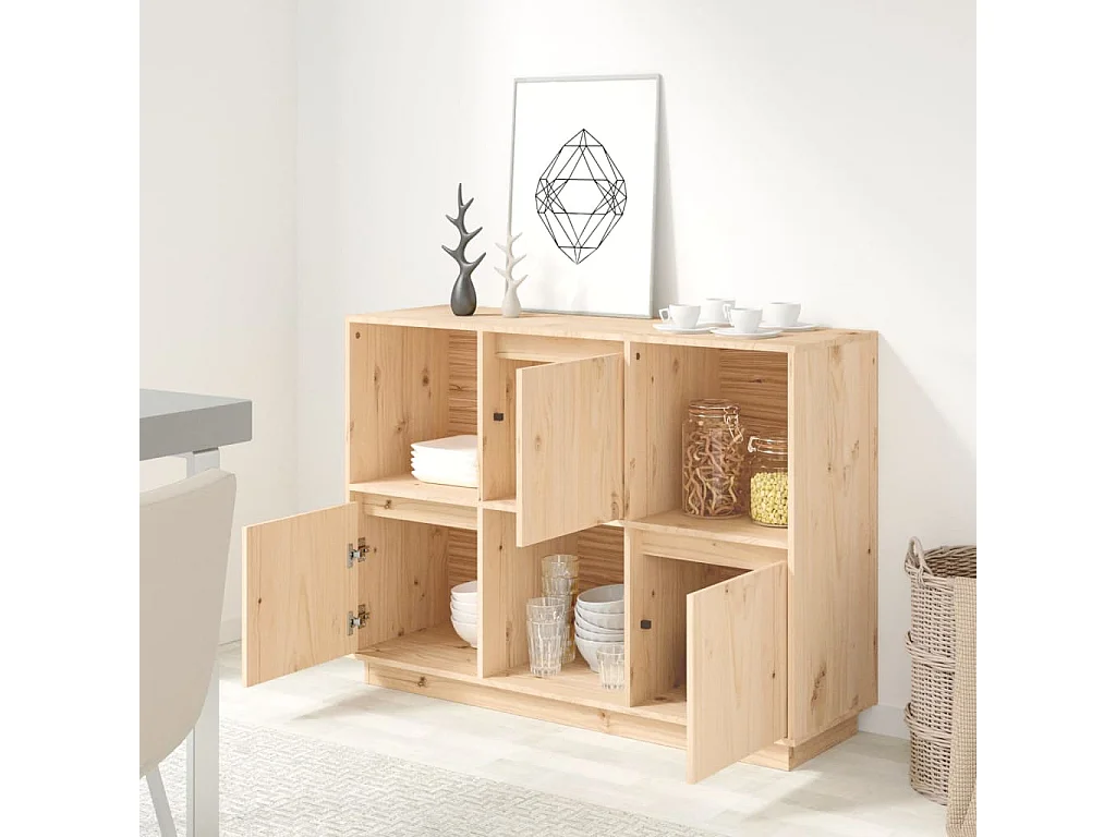 Buffet 110,5x35x80 cm Bois massif de pin