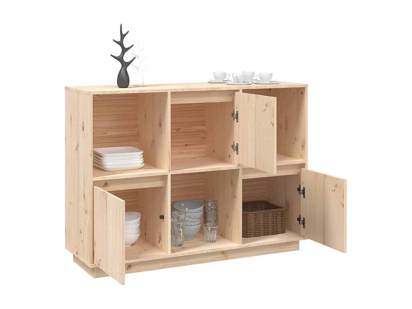 Buffet 110,5x35x80 cm Bois massif de pin