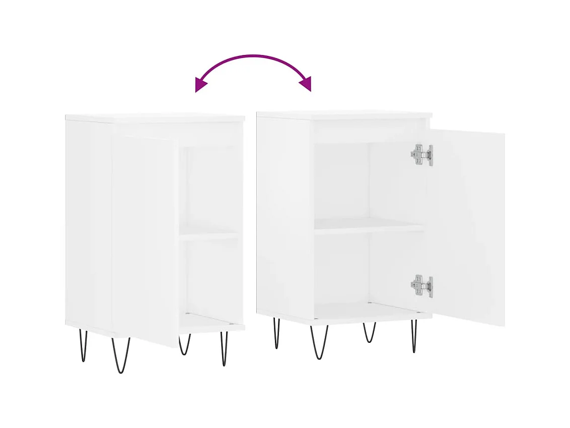 Buffets 2 pièces blanc 40x35x70 cm bois d’ingénierie