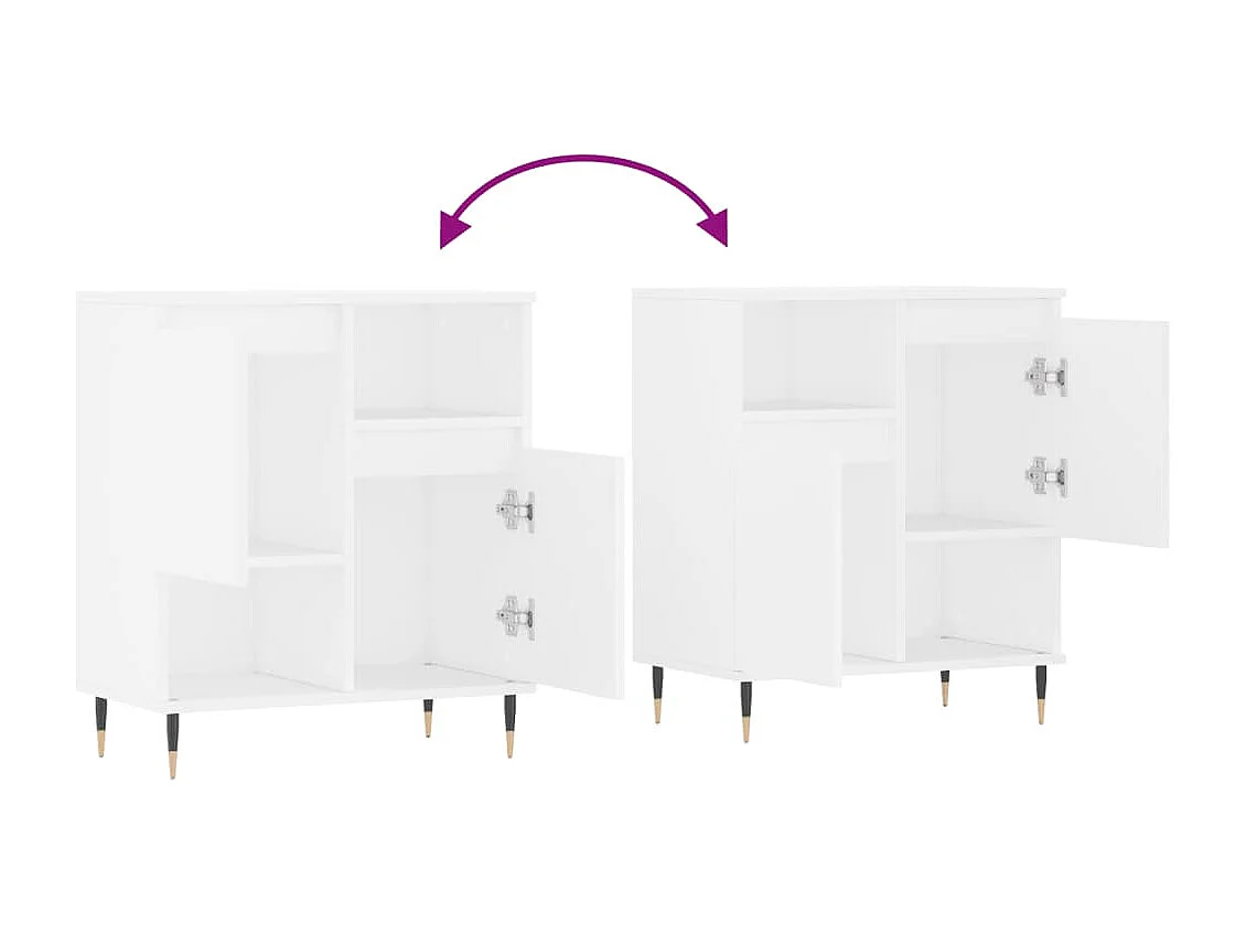 Buffet Blanc 60x35x70 cm Bois d'ingénierie