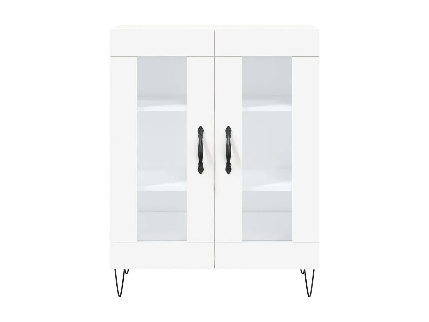 Buffet haut Blanc 69,5x34x180 cm Bois d'ingénierie