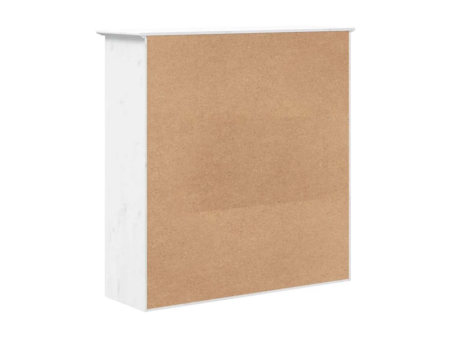 Kast met glazen deuren BODO massief grenenhout wit