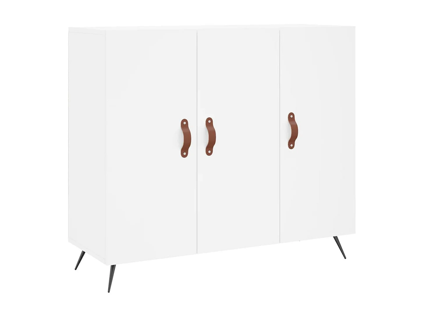 Buffet blanc 90x34x80 cm bois d'ingénierie