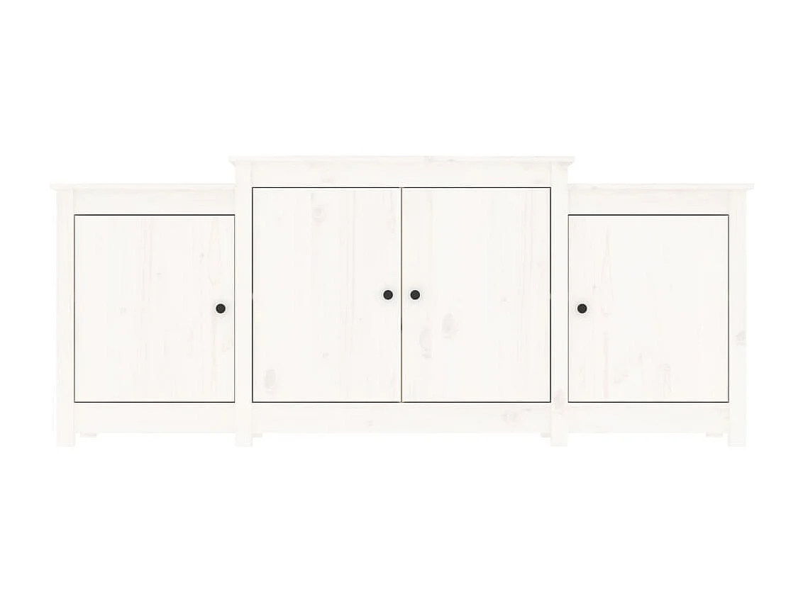 Dressoir 164x37x68 cm massief grenenhout wit