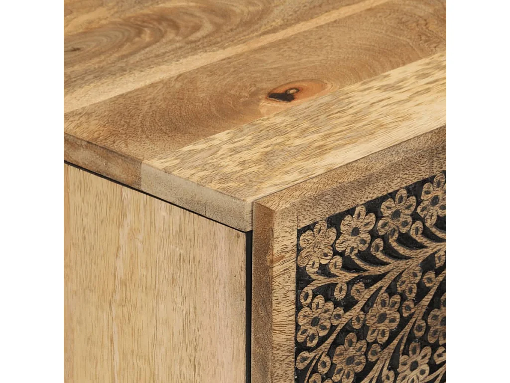 Armoire latérale 60x33x75 cm bois massif de manguier