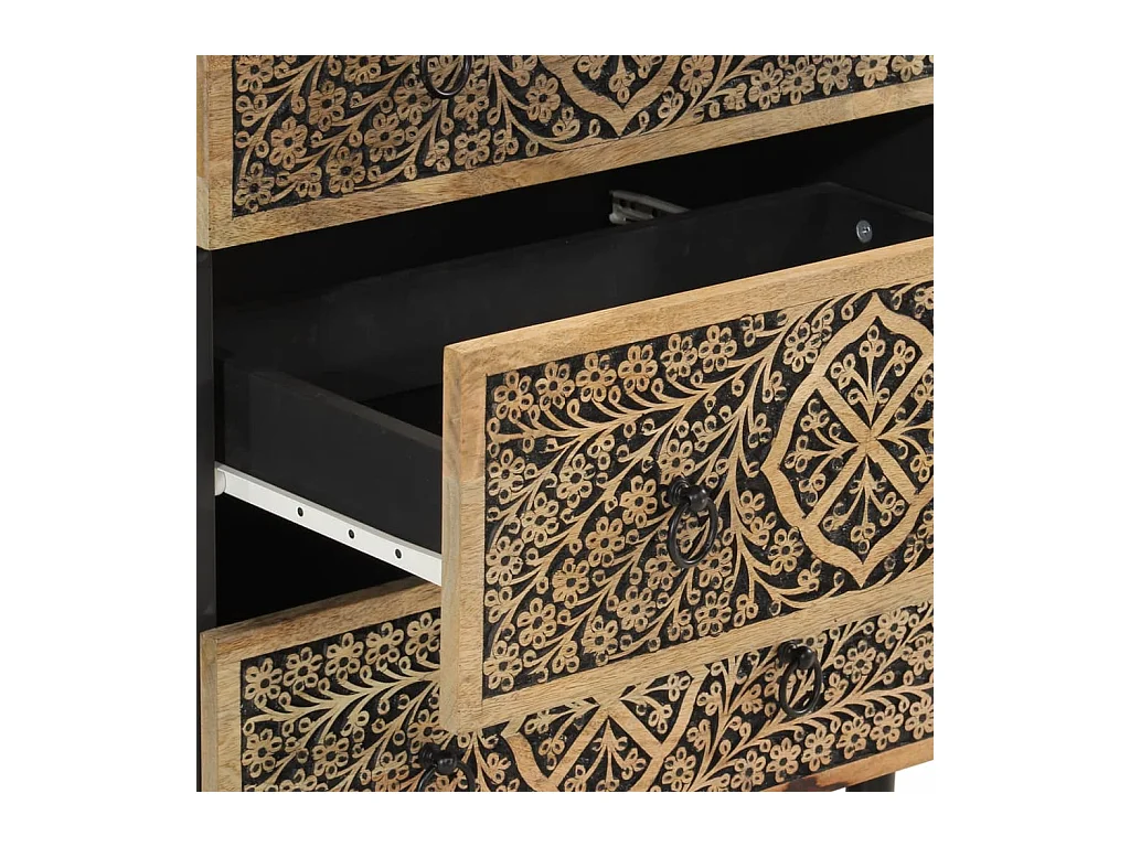 Armoire latérale 60x33x75 cm bois massif de manguier