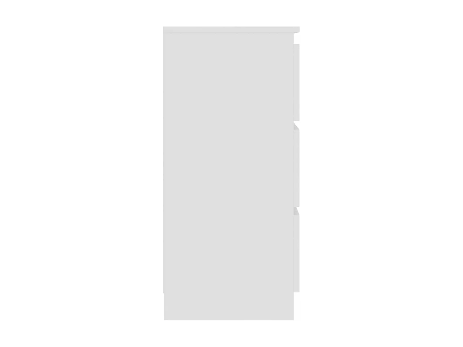 Aparador de madera contrachapada blanco 60x35x76 cm