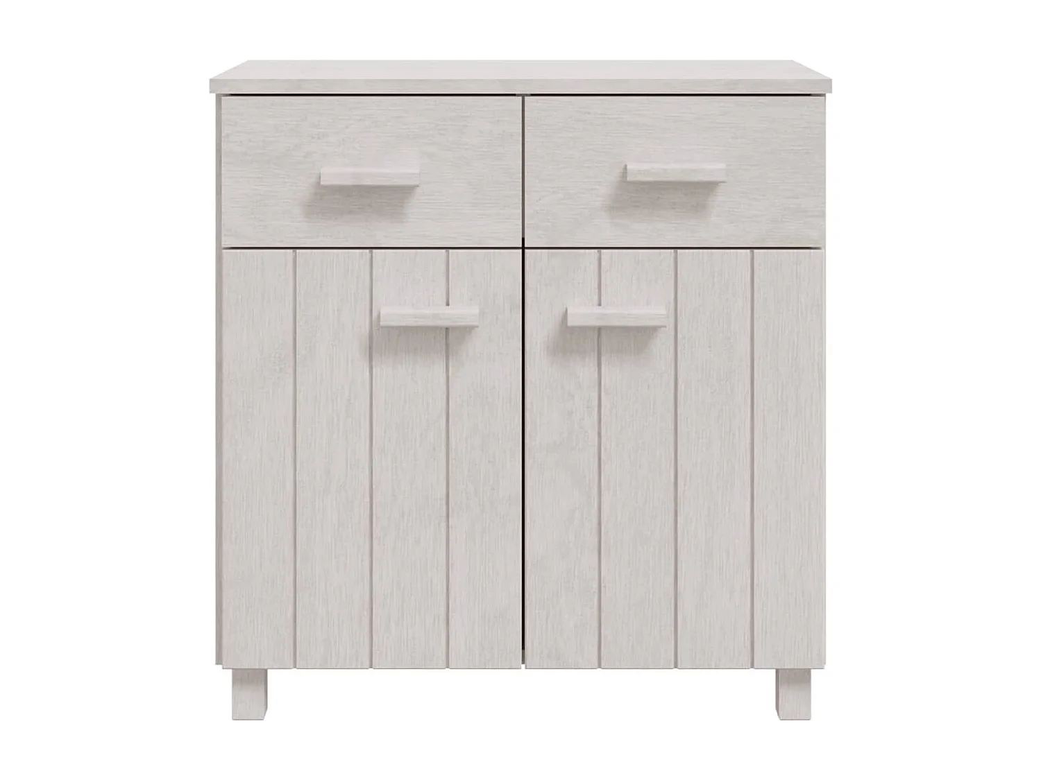 Buffet HAMAR Blanc 79x40x80 cm Bois massif de pin