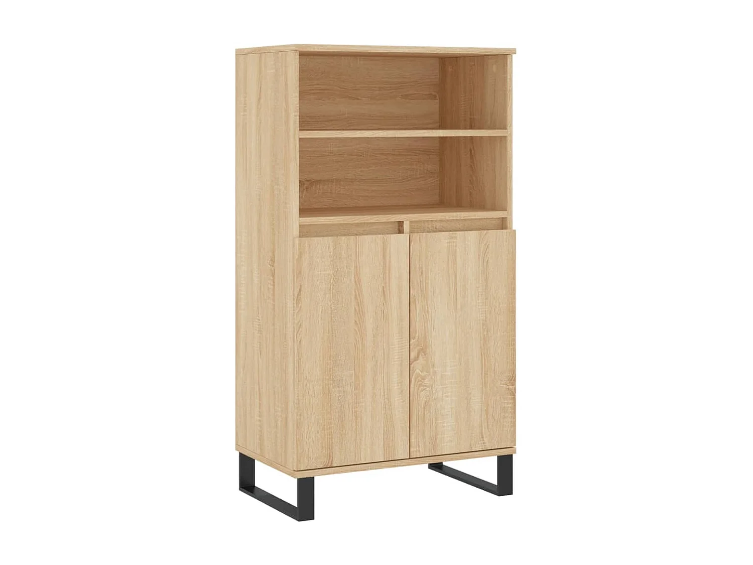 Aparador alto madera contrachapada color roble 60x36x110 cm