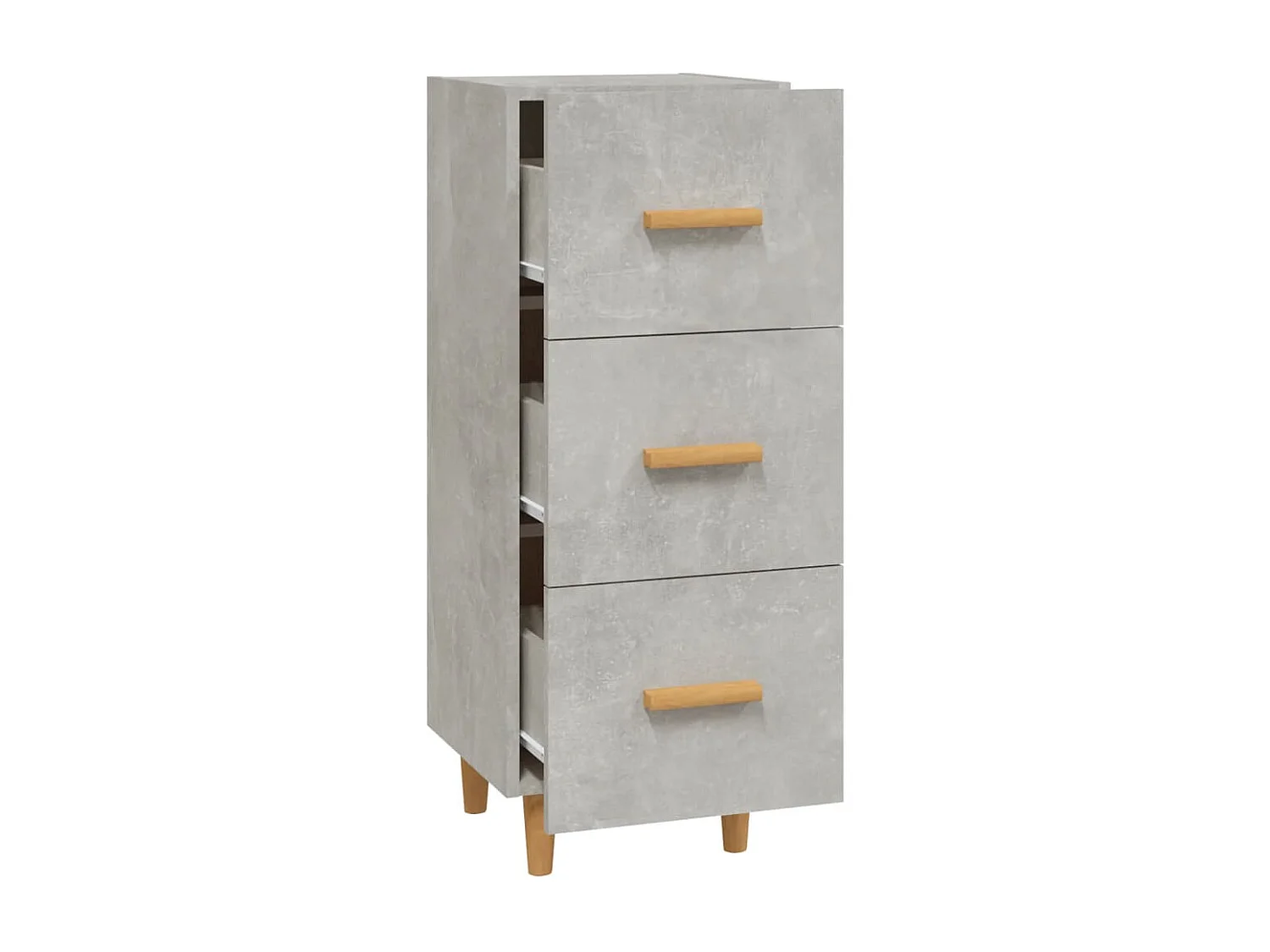 Buffet Gris béton 34,5x34x90 cm Bois d'ingénierie