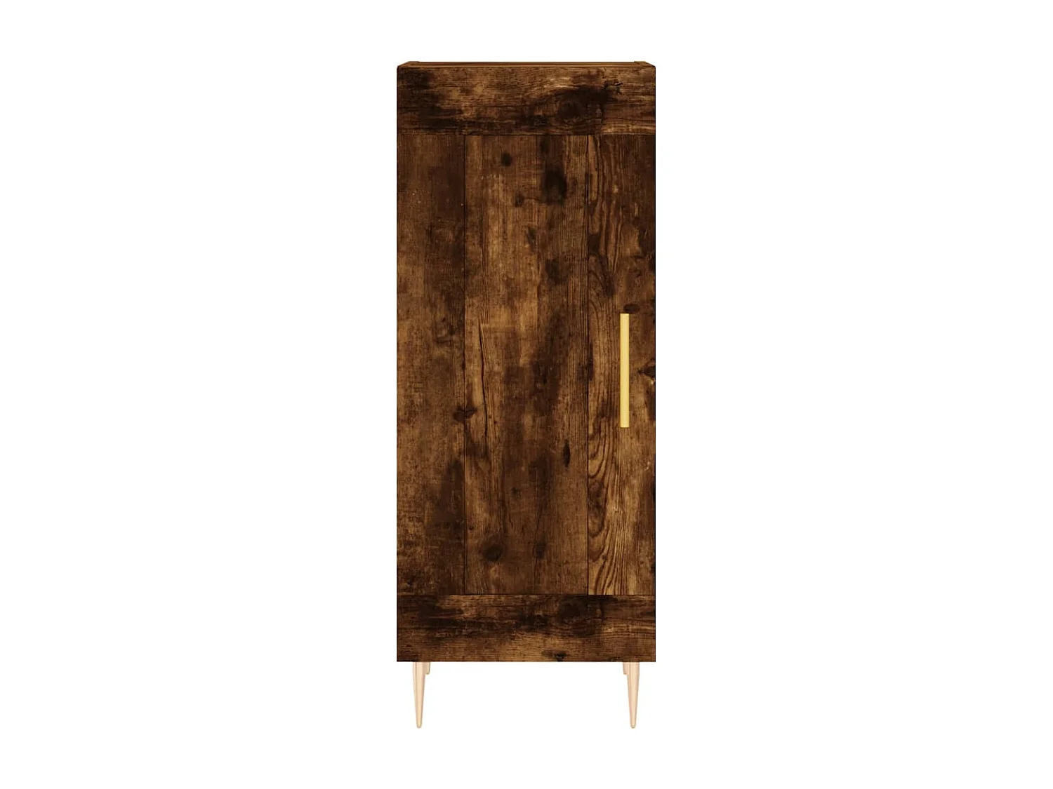 Buffet haut Chêne fumé 34,5x34x180 cm Bois d'ingénierie