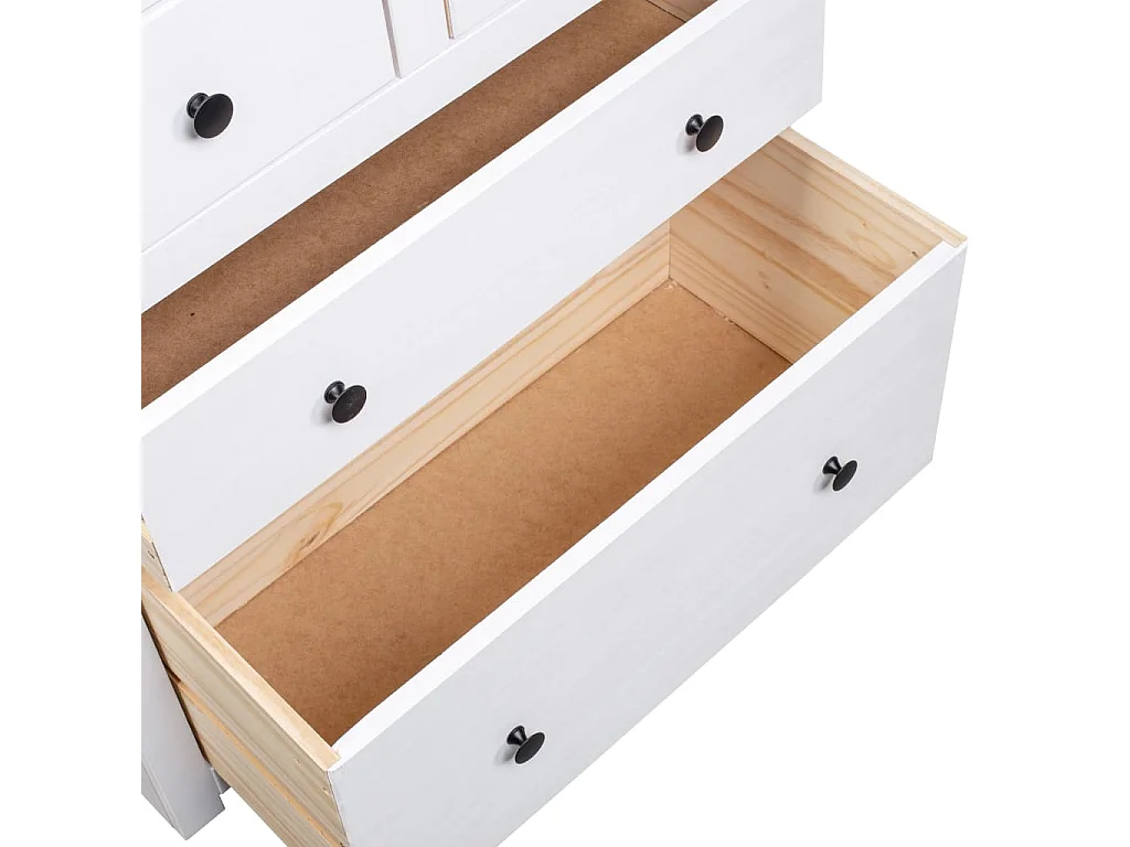 Dressoir Panama Range 80x40x83 cm grenenhout wit