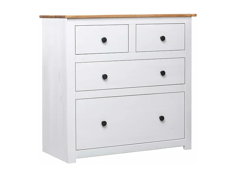 Buffet Blanc 80x40x83 cm Pin Gamme Panama