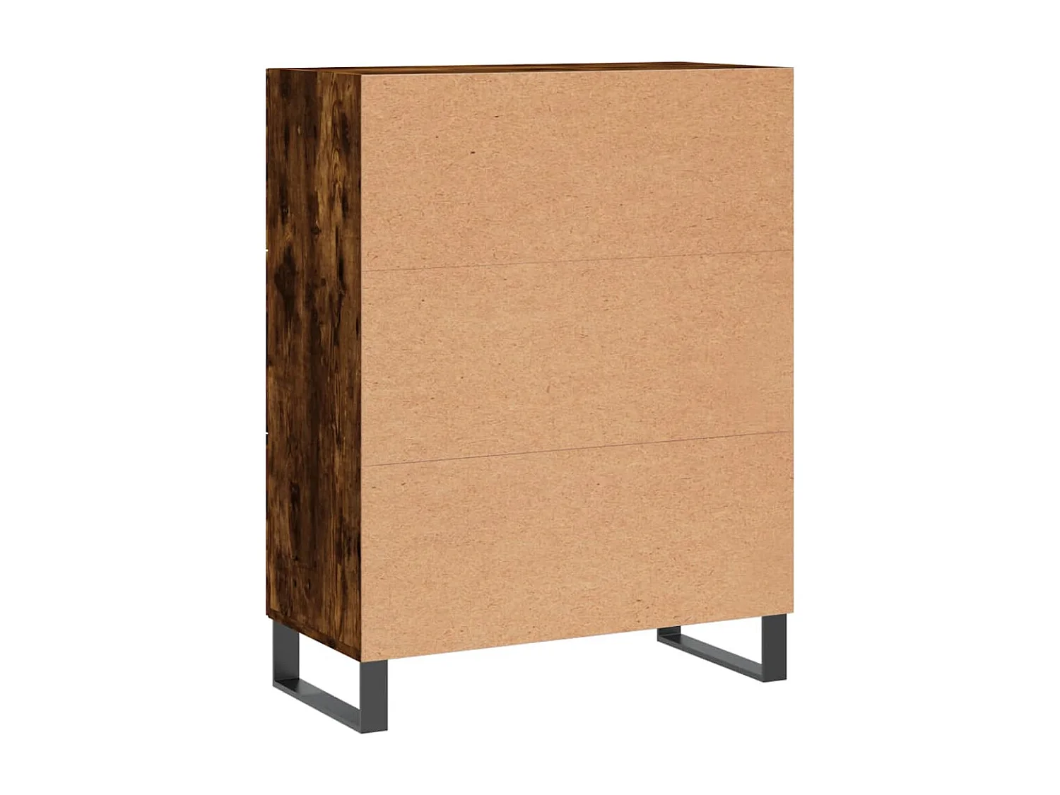 Buffet chêne fumé 69,5x34x90 cm bois d'ingénierie