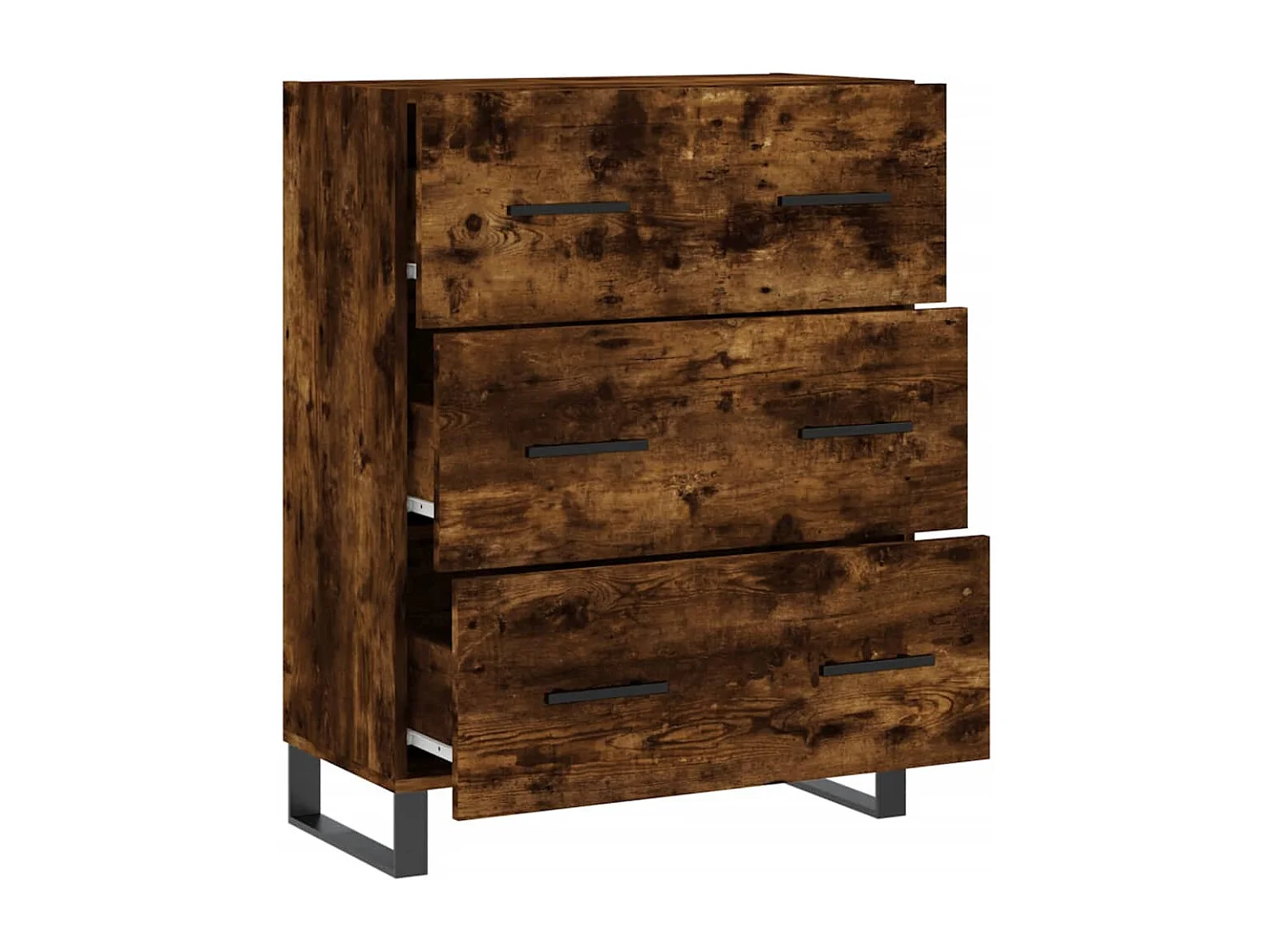 Buffet chêne fumé 69,5x34x90 cm bois d'ingénierie