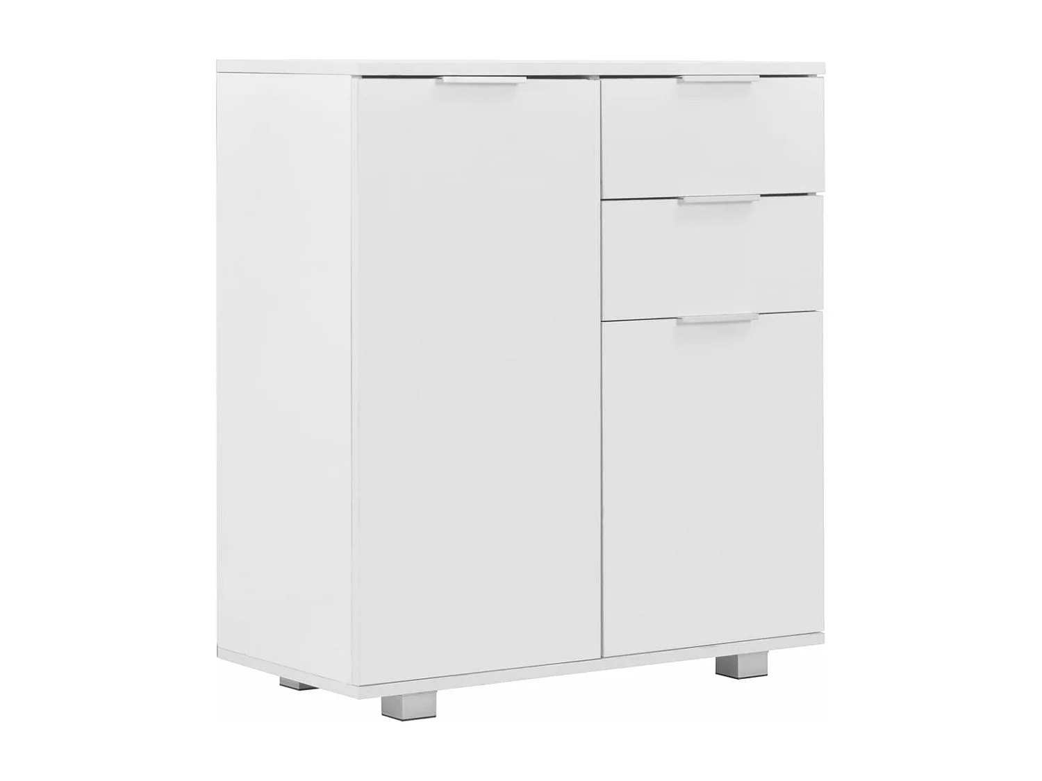 Buffet Blanc brillant 71 x 35 x 80 cm Bois d'ingénierie