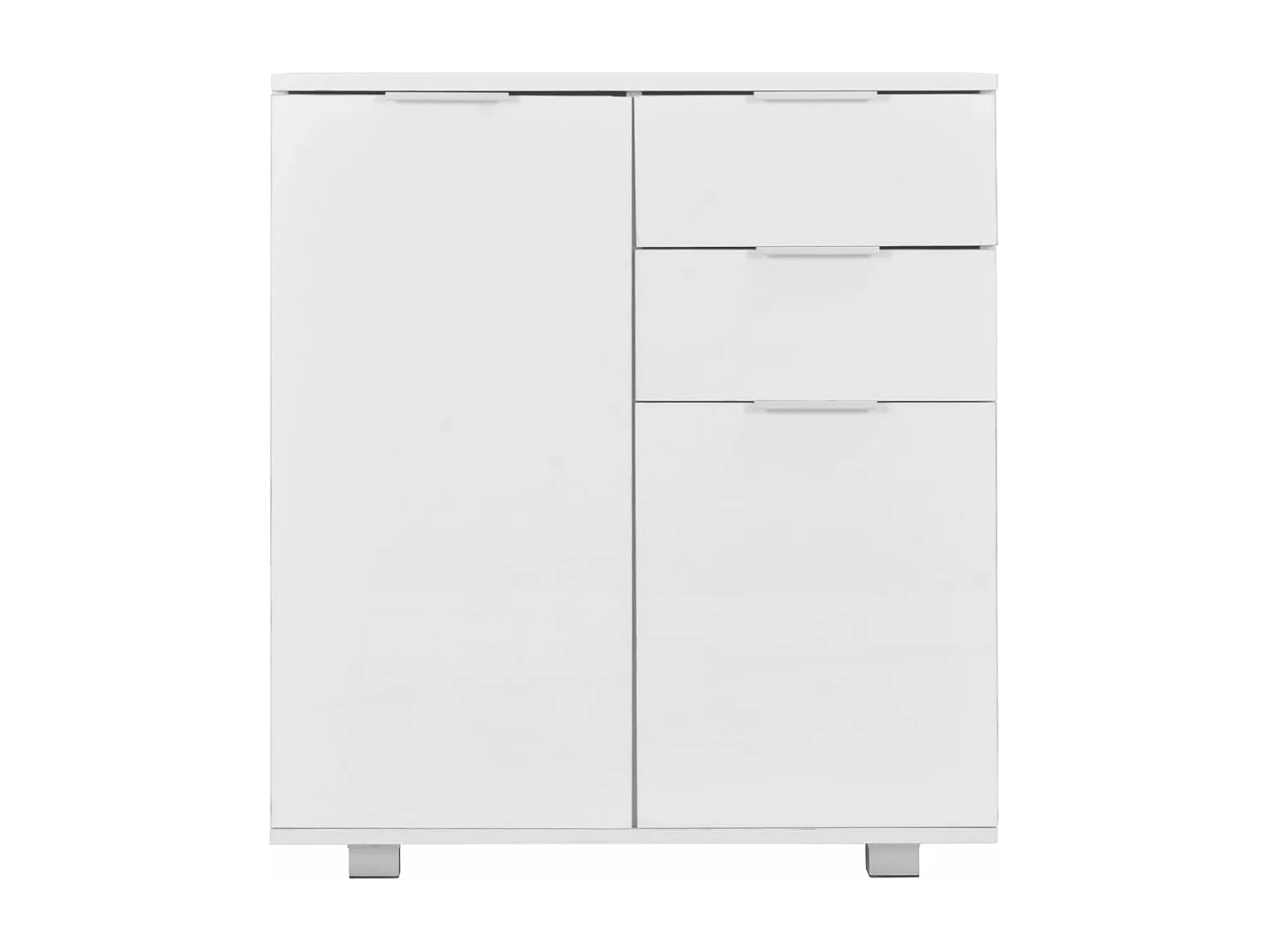 Buffet Blanc brillant 71 x 35 x 80 cm Bois d'ingénierie