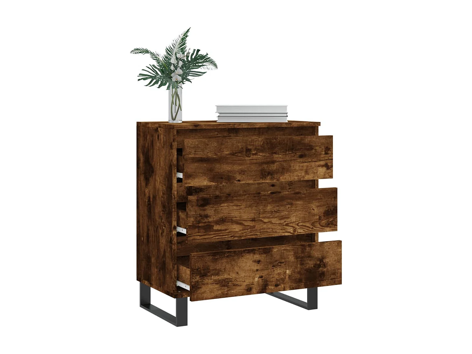 Buffet Chêne fumé 60x35x70 cm Bois d'ingénierie
