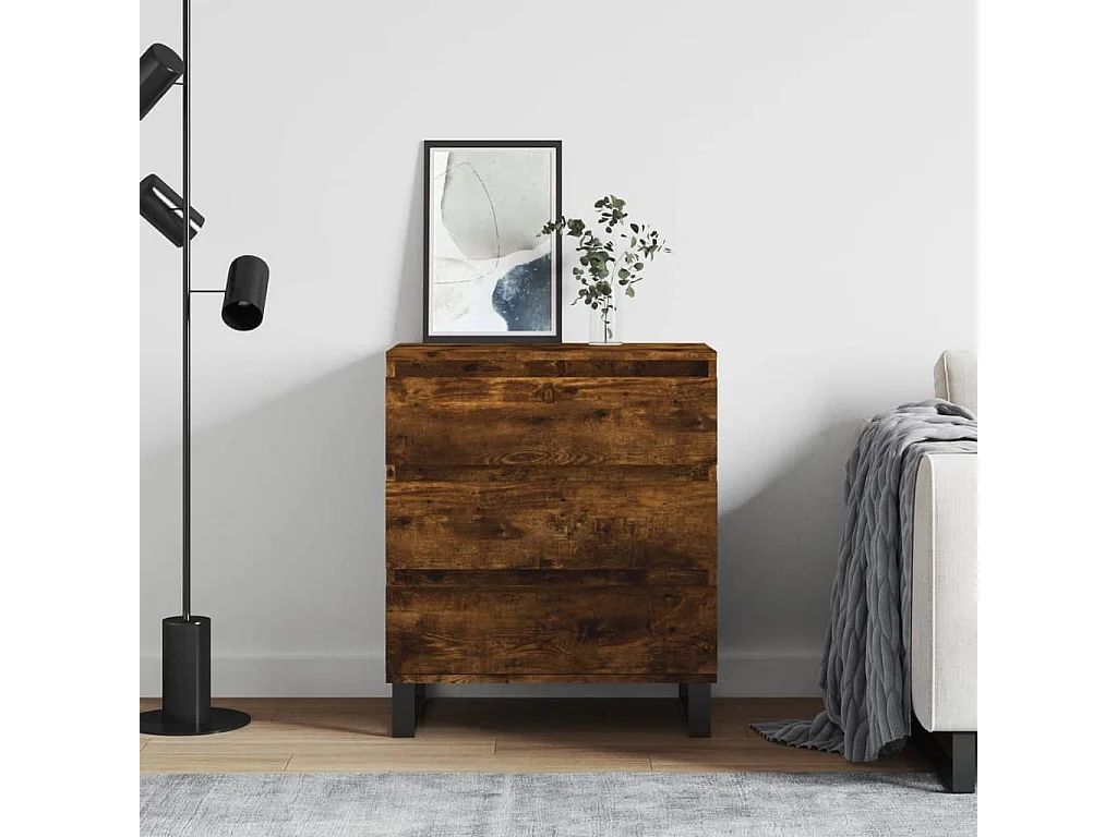 Buffet Chêne fumé 60x35x70 cm Bois d'ingénierie